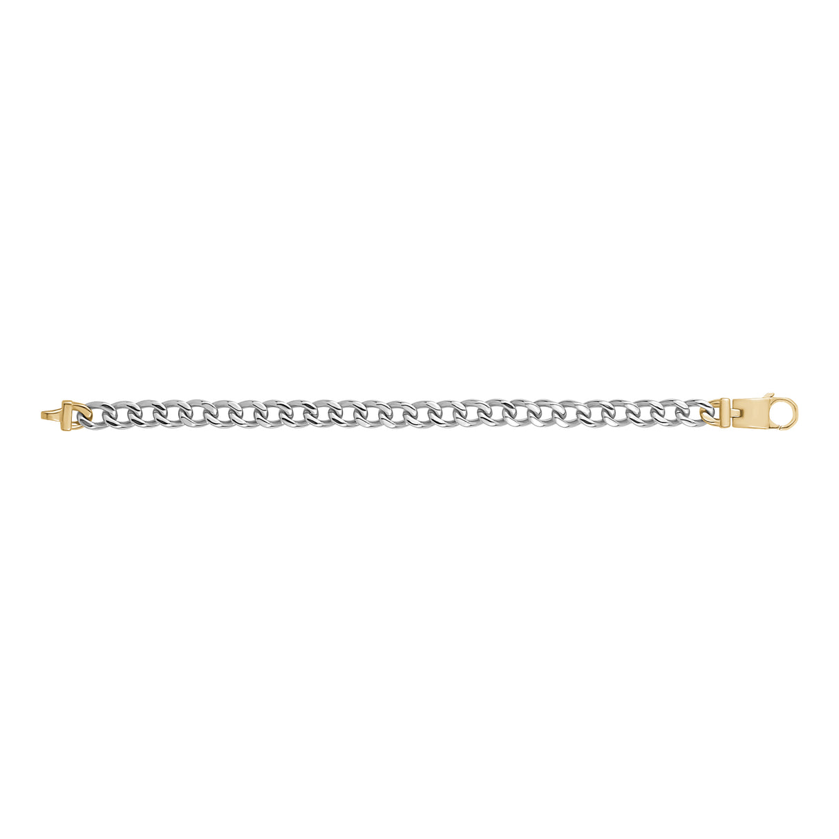 Gold Clasp Cuban Link Bracelet - Mens Steel Bracelets - The Steel Shop