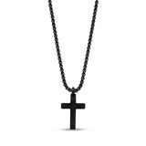 Mini Beveled Edge Cross Pendant - unisex pendant - The Steel Shop