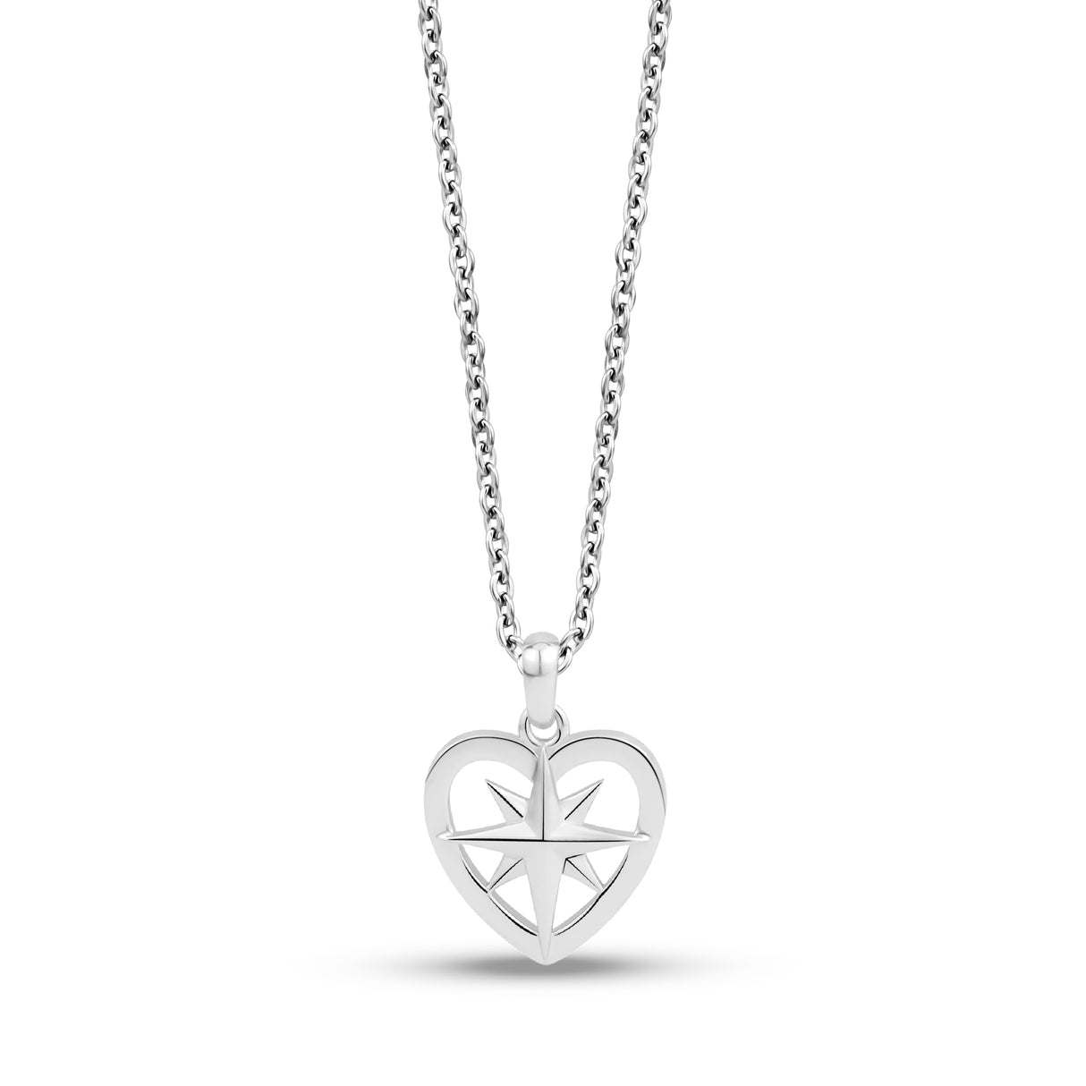 North Star Heart Pendant - Women Pendant - The Steel Shop