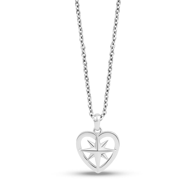 North Star Heart Pendant - Women Pendant - The Steel Shop