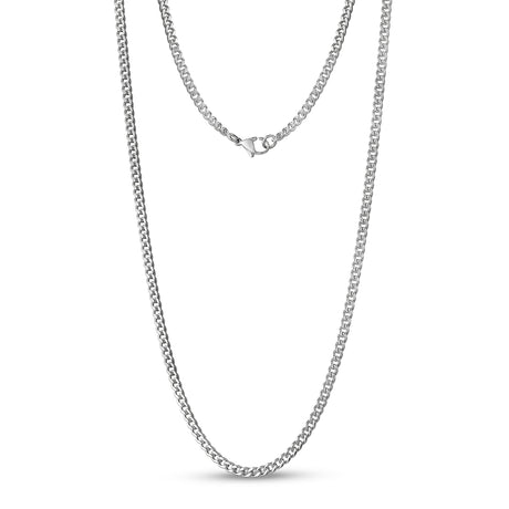 男女通用项链 - 3.5毫米不锈钢古巴环链项链
