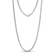 男女通用项链 - 3.5毫米不锈钢古巴环链项链